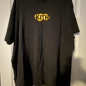 Kith Black Tee with Gold Logo